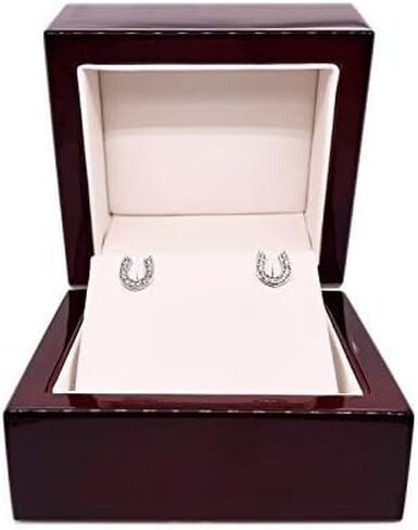 1/10 to 1/3 Carat Diamond Lucky Horseshoe Stud Earrings in 10k Gold (J-L, I1-I2, cttw) Push Back by Diamond Wish in Saudi Arabia