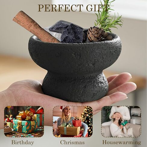 Mini Cement Candle Holder with Volcano Stone Design - Elegant Tealight Holder for Romantic Atmosphere, Perfect for Table Centerpieces & Home Décor (White) in Saudi Arabia