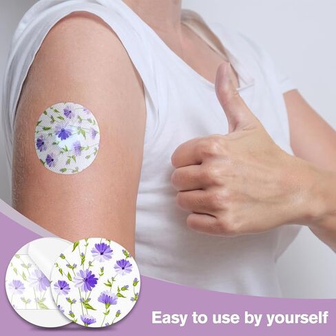Libre 3 Sensor Covers Waterproof 20 Pack Adhesive Patches for Libre 3 Plus,Breathable Hypoallergenic & Latex-Free Overpatch,Long Stay Protection,Flower Print in Saudi Arabia