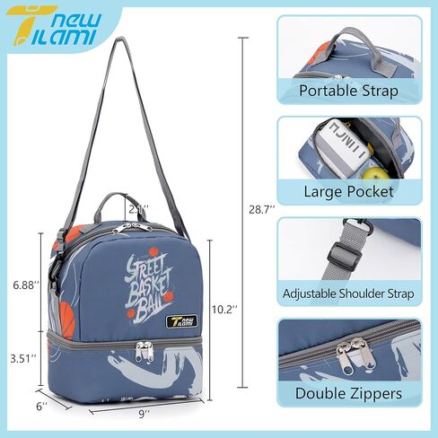 NEW TILAMI Kids Lunch Bag Double Insulated for tilami Rolling Backpack Girls Boys forTravel School Picnic, Court Blue in Saudi Arabia