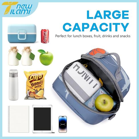 NEW TILAMI Kids Lunch Bag Double Insulated for tilami Rolling Backpack Girls Boys forTravel School Picnic, Court Blue in Saudi Arabia