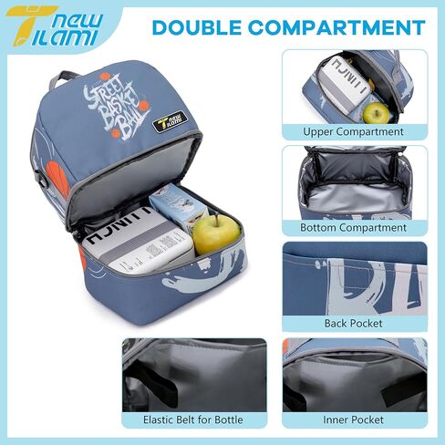 NEW TILAMI Kids Lunch Bag Double Insulated for tilami Rolling Backpack Girls Boys forTravel School Picnic, Court Blue in Saudi Arabia