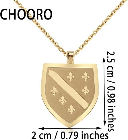 CHOORO Shield Charm Necklace Culture Jewelry Bosnia and Herzegovina Gift in Saudi Arabia