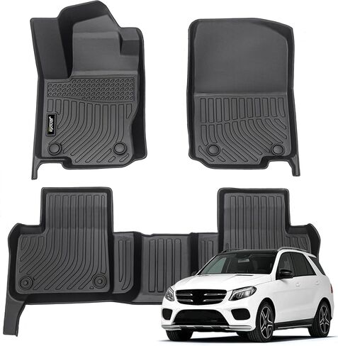 سجادات أرضية جينوفا لسيارة كورولا 2008-2013، بطانة أرضية مقاومة للماء لجميع الأحوال الجوية، سجادة سيارة مخصصة تناسب كورولا متينة من المطاط TPE لحماية الحواف العالية لملحقات كورولا 2013 باللون الأسود in Kuwait