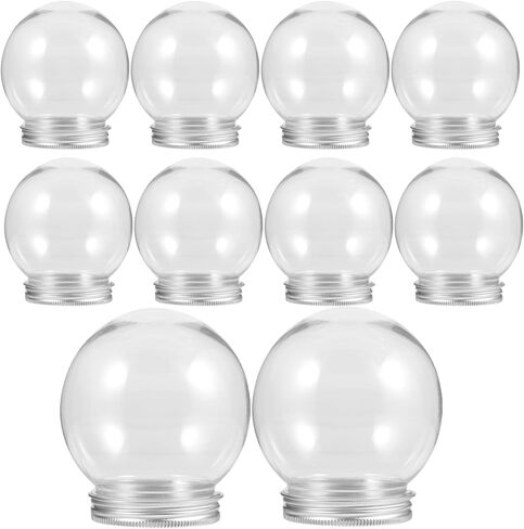 DOITOOL 12 Pack DIY Snow Globe Kit Clear Plastic Snowball with Screw Cap 3.35 X 2.76 Inch Fillable Water Globe for DIY Crafts Holiday Decorations in Saudi Arabia
