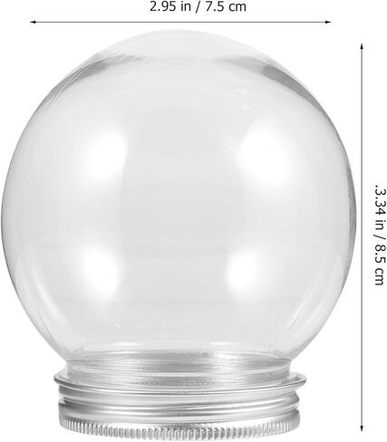 DOITOOL 12 Pack DIY Snow Globe Kit Clear Plastic Snowball with Screw Cap 3.35 X 2.76 Inch Fillable Water Globe for DIY Crafts Holiday Decorations in Saudi Arabia