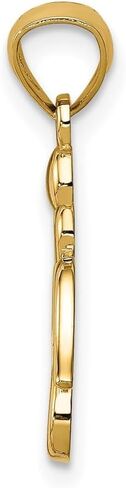 Diamond2Deal 14k Yellow Gold Angel Pendant in Saudi Arabia