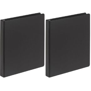 Samsill 1 Inch Document Storage Binder, Made in USA, FSC 100% Recycled Chipboard, Round Ring, 3 Ring Binder, Black in Kuwait