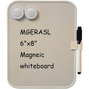 Magnetic Whiteboard, Erasable Notepad, Portable Drawing Board, Teaching Whiteboard, Magnetic Dry Erase Board for Lockers, 6" x 8" with Marker and 2 Magnets (Black) in Saudi Arabia