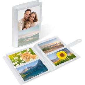 4x6 Small Photo Album with Clear Plastic Sleeves - Pocket Picture Book Holds 200 Photos, 50 Double-Sided Pages, Frosted Cover, Snap Closure Photocards Organizer for Family, Baby & Travel in Saudi Arabia