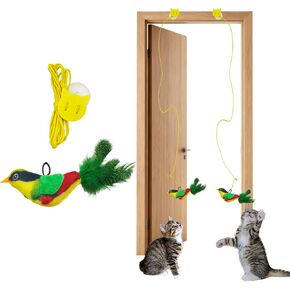 Flapping Bird Cat Interactive Toy (Non-Flying),Rechargeable & Chew-Resistant,Touch Activated,Simulates Bird Wing Flapping and Sounds with 3 Speed,for Cats,Dogs & Small Pets in Kuwait