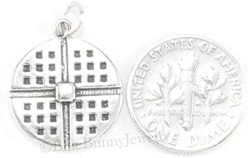 WAFFLE Charm Pendant Cook Food Sterling Silver 3D 925 .925 Cooking yummy! in Saudi Arabia