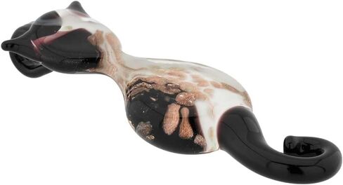 Glass Of Venice Murano Glass Cat Pendant - Black and White in Saudi Arabia