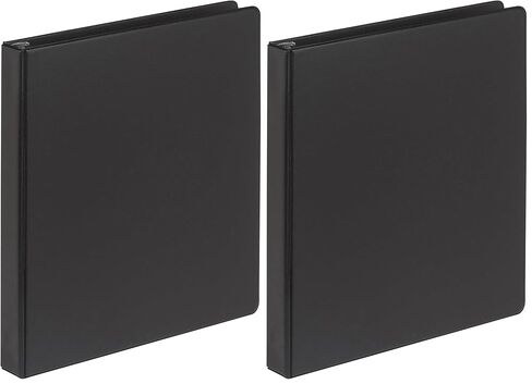 Samsill 1 Inch Document Storage Binder, Made in USA, FSC 100% Recycled Chipboard, Round Ring, 3 Ring Binder, Black in Kuwait