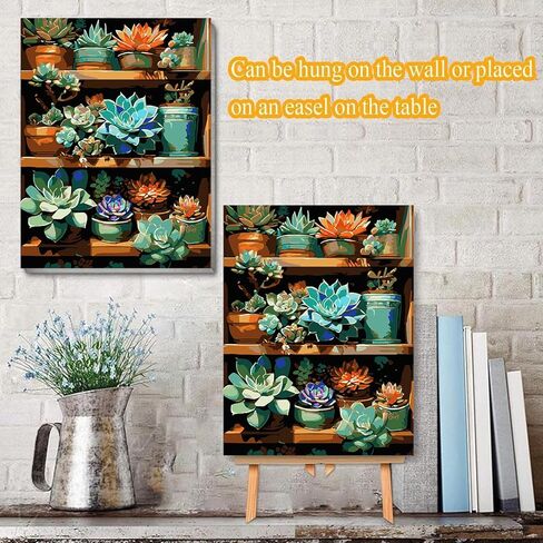 Meothan Framed Paint by Numbers Kits for Adults, Halloween Paint by Number for Adults Beginners, Paint by Numbers Kits on Canvas with Framed and Easel for Home Wall Decor 11.8x15.7inch (Witch) in Saudi Arabia