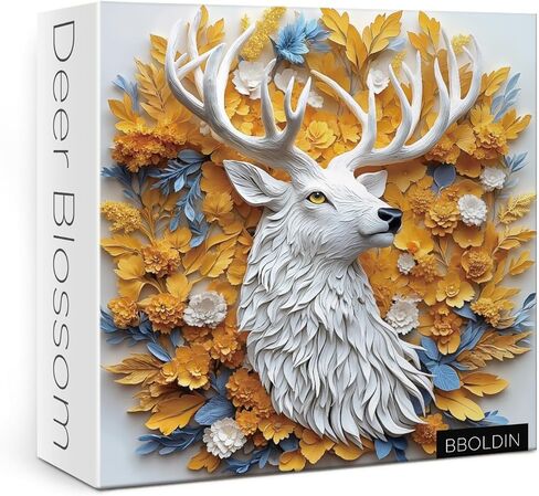 Impossible Flower Wolf Puzzles for Adults 1000 Pieces, Hard Difficult Animals White Jigsaw Puzzles, Floral Winter Wolves Art Puzzles in Saudi Arabia