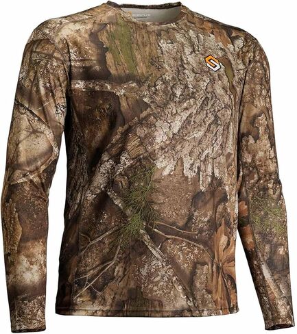ScentLok Featherweight Long Sleeve Lightweight Camo Hunting Crew Shirt for Men in Saudi Arabia