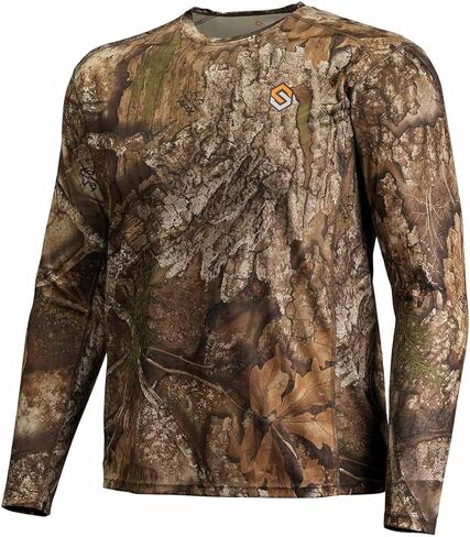 ScentLok Featherweight Long Sleeve Lightweight Camo Hunting Crew Shirt for Men in Saudi Arabia