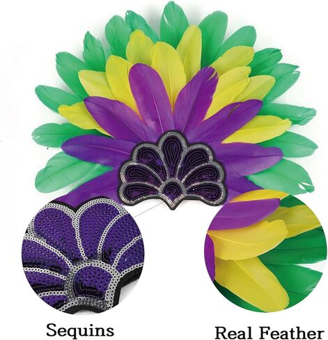 Mardi Gras Headbands, Carnival Feather Headwear, Fasinator Headpiece for Show Girl in Saudi Arabia