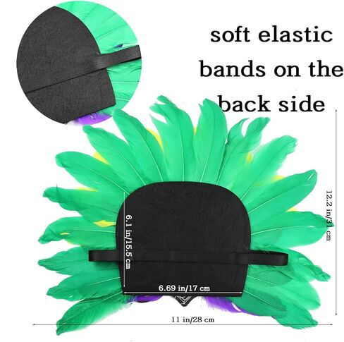 Mardi Gras Headbands, Carnival Feather Headwear, Fasinator Headpiece for Show Girl in Saudi Arabia