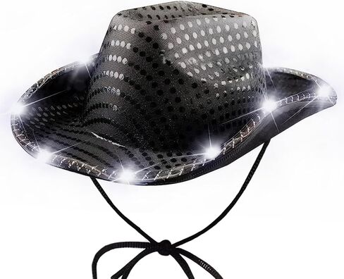 قبعة رعاة البقر قبعة راعية البقر مع حافة مطرزة، قبعات للرجال والنساء لحفلات العزوبية والهالوين in Kuwait