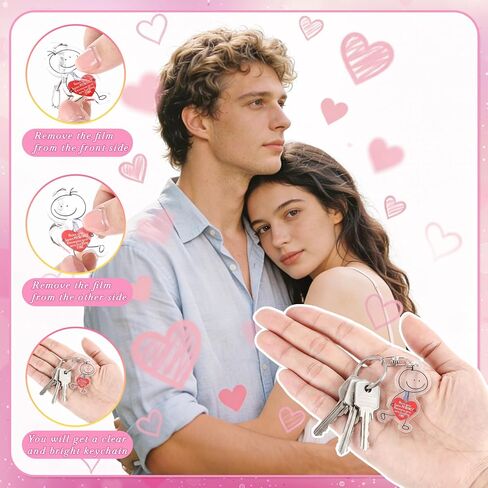 Thyle 24 Pcs Valentines Day Keychain Gifts Funny Slang Keychains Bulk Valentines Day Party Favors for Friends Gen Alpha Gifts in Saudi Arabia