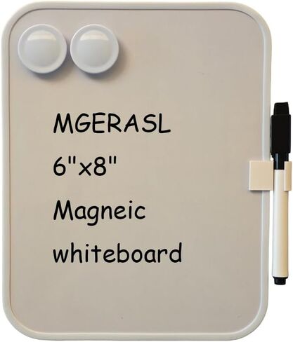 Magnetic Whiteboard, Erasable Notepad, Portable Drawing Board, Teaching Whiteboard, Magnetic Dry Erase Board for Lockers, 6" x 8" with Marker and 2 Magnets (Black) in Saudi Arabia