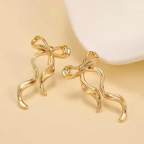 Valentines Earrings for Women Gold Hot Pink Black Red Bow Earrings Christmas Holiday Earring Valentines Day Outfits for Women Valentine's Day Gifts for Her in Saudi Arabia