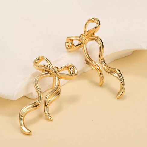 Valentines Earrings for Women Gold Hot Pink Black Red Bow Earrings Christmas Holiday Earring Valentines Day Outfits for Women Valentine's Day Gifts for Her in Saudi Arabia