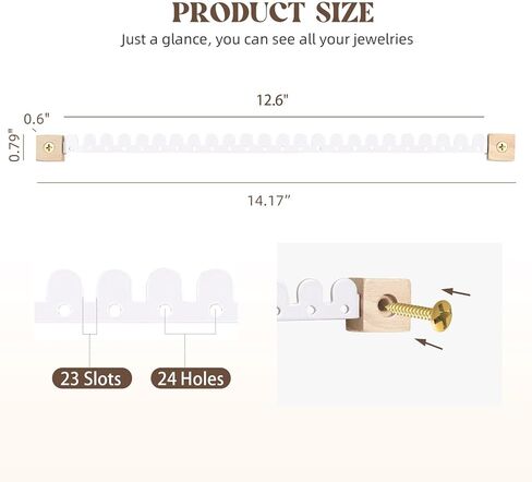 Earring Organizer Wall Mounted 2 Pack Earring Holder Hanging Jewelry Organizer Display for Stud/Hoop/Dangle Earring Necklace Bracelet Ring,White in Saudi Arabia