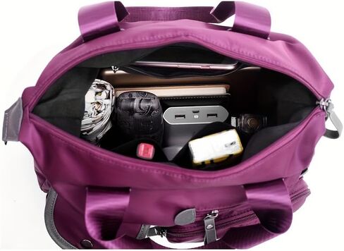 Women's Multi-Functional Tote Purse - Large Nylon Shoulder Bag with 9 Pockets for Work, Travel & Nursing in Saudi Arabia
