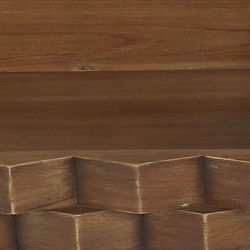 Deco 79 Wood Tray with Metal Handles, Set of 2 14", 16"W, Dark Brown in Saudi Arabia