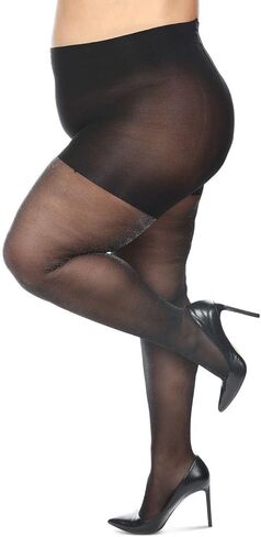 MeMoi Women's Curvy Sparkle Sheer Nylon Control Top Tights in Saudi Arabia