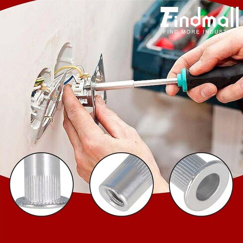 100 قطعة M6 برشام المكسرات عدة متري الألومنيوم شقة رئيس الخيوط جوزة برْشام إدراج Nutsert برشام المكسرات مجموعة متنوعة in Kuwait