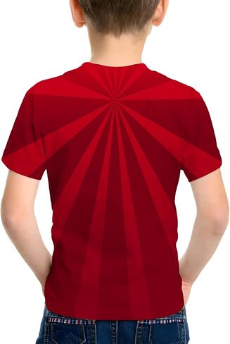 Youth 3D All-Over Print T-Shirt Vibrant Short Sleeve Graphic Tee for Boys & Girls, Crew Neck, Everyday Streetwear in Saudi Arabia