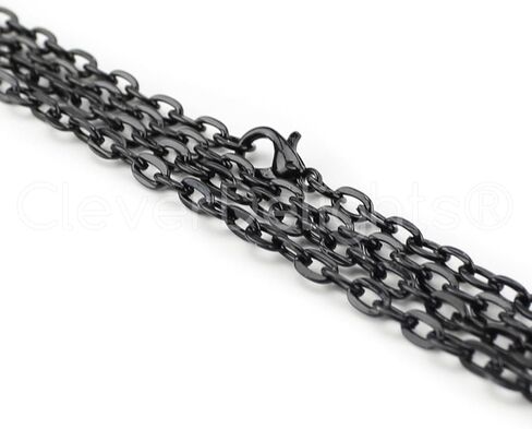CleverDelights 4x6mm Cable Chain Necklaces - Gold Color - 20 Pack - 24 Inch Chain in Saudi Arabia