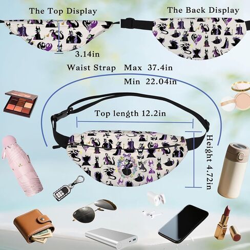 BWWKTOP Villains Queen Waist Bag Villains Fan Gift Witch Movie Fanny Pack Evil Queen Merch (Villains Queen-WB) in Saudi Arabia