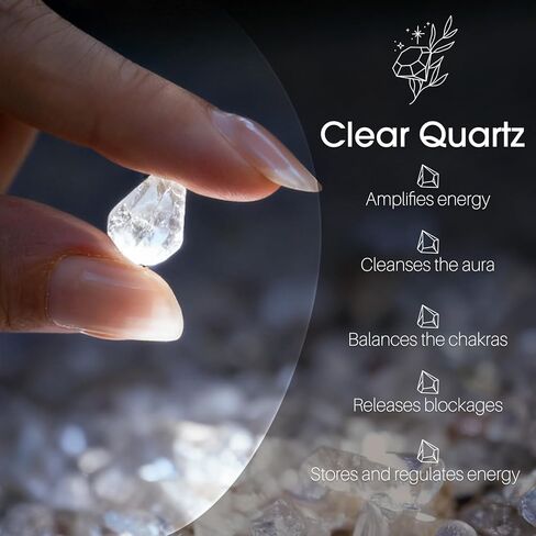 مصباح شفاء من بلورات الكوارتز مع قاعدة إضاءة خشبية وبالو سانتو، أضواء شاكرا ريكي للنساء هدية التأمل، تنظيف الطاقة الروحية، اليوغا، عيد ميلاد، ديكور المنزل والمكتب in Kuwait