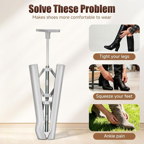 Boot Calf & Shaft Stretcher, Cast Aluminium Shoe Sretchers for Cowboy, High, Leather & Work Boots, Boot Calf Stretcher Relieves Boot Tightness on Ankle & Calf in Saudi Arabia