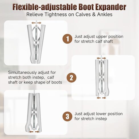 Boot Calf & Shaft Stretcher, Cast Aluminium Shoe Sretchers for Cowboy, High, Leather & Work Boots, Boot Calf Stretcher Relieves Boot Tightness on Ankle & Calf in Saudi Arabia