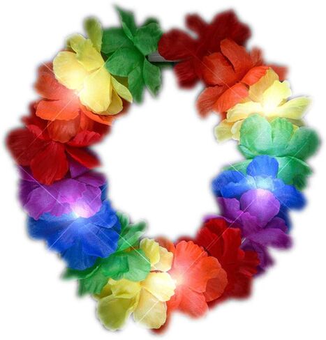 blinkee Light Up Rainbow Hawaiian Stretch Flower Crown in Saudi Arabia