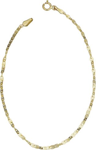 Kooljewelry 10k Yellow Gold Flat Twisted Love Link Anklet (1.8 mm, 10 inch) in Saudi Arabia