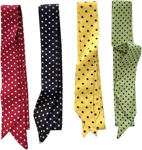 4 حزمة وشاح الرأس الشعر الرقبة الأوشحة للنساء محفظة حقيبة الأوشحة لحقائب اليد طويلة رقيقة الحجاب هدايا الموضة in Kuwait