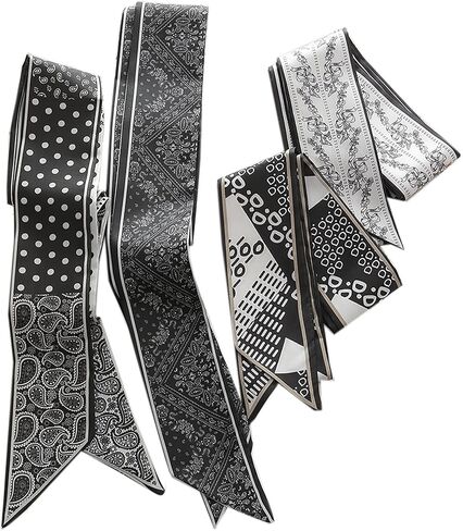 4 Pack Head Scarf Hair Neck Scarves For Women Purse Bag Scarfs For Handbags Long Thin Headscarf Fashion Gifts in Saudi Arabia