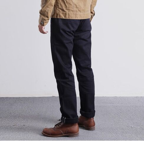 Red Tornado Vintage Men's Jeans Slim Fit Straight Leg Selvedge Denim Pants Mid Rise Jean One Wash Chino Pants 14oz in Saudi Arabia