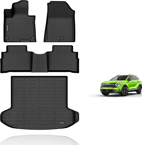 KELCSEECS All Weather Floor Mats Custom Fit for Toyota Tacoma Double Cab 2005-2015 (Not for Manual Models) All Season Guard for Car Mats TPE Odorless Floor Liners Tacoma Accessories Front& Rear Row in Saudi Arabia