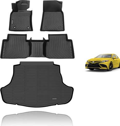 KELCSEECS All Weather Floor Mats Custom Fit for Toyota Tacoma Double Cab 2005-2015 (Not for Manual Models) All Season Guard for Car Mats TPE Odorless Floor Liners Tacoma Accessories Front& Rear Row in Saudi Arabia