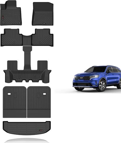 KELCSEECS All Weather Floor Mats Custom Fit for Toyota Tacoma Double Cab 2005-2015 (Not for Manual Models) All Season Guard for Car Mats TPE Odorless Floor Liners Tacoma Accessories Front& Rear Row in Kuwait