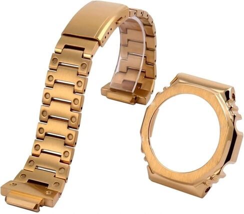إكسسوارات الساعة تناسب كاسيو G-SHOCK GA-2100 حزام من الفولاذ المقاوم للصدأ إطار معدني GA2100 GA2110 GA-B2100 سوار ساعة رجالي مُعاد تركيبه in Kuwait