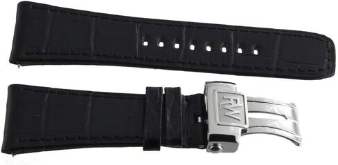 RaymondWeil Don Giovanni Black Leather Watch Band Strap with Silver Buckle 28mm x 22mm in Saudi Arabia